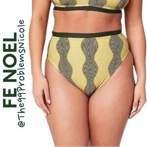 Fe Noel x Target Wave Print High Leg Cheeky Bikini Bottom